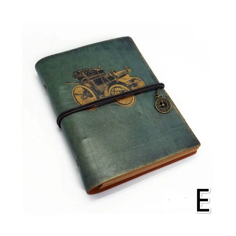Vintage PU Leather Notebook – Refillable Kraft Paper Journal for Writing, Sketching & Planning