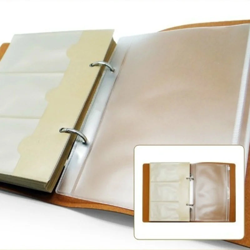 Vintage PU Leather Notebook – Refillable Kraft Paper Journal for Writing, Sketching & Planning
