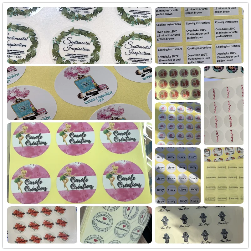 Custom Floral Frame Design Stickers – Personalized Round Labels for Weddings, Gifts & Packaging (100pcs)