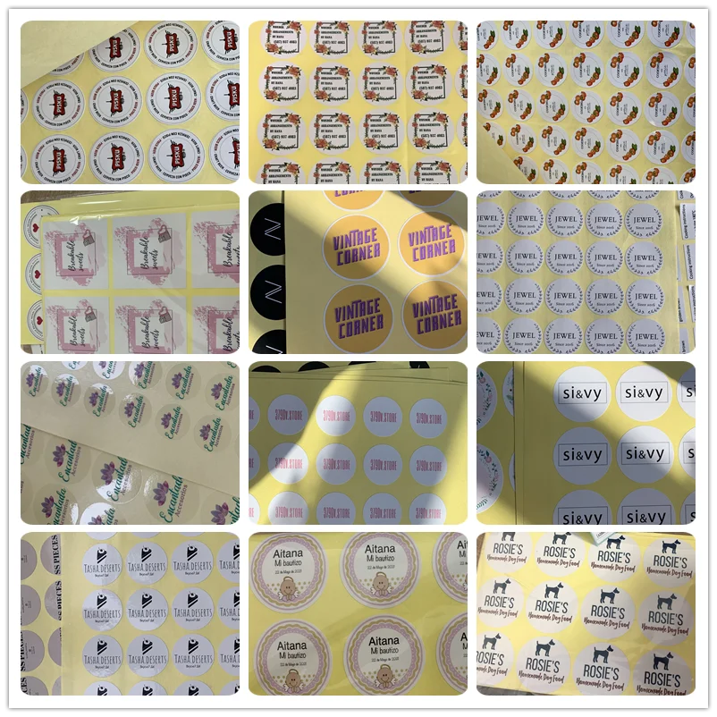 Custom Floral Frame Design Stickers – Personalized Round Labels for Weddings, Gifts & Packaging (100pcs)