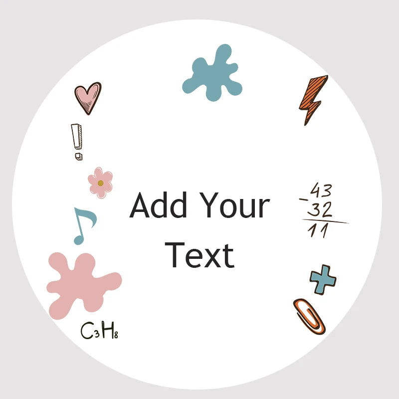 Custom Floral Frame Design Stickers – Personalized Round Labels for Weddings, Gifts & Packaging (100pcs)
