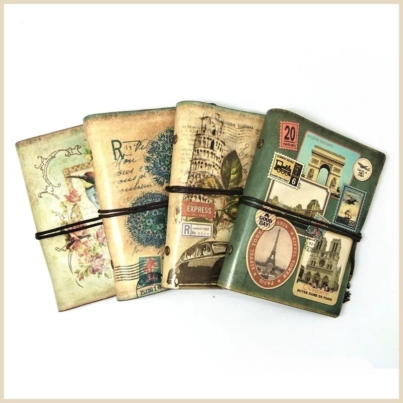 Vintage PU Leather Notebook – Refillable Kraft Paper Journal for Writing, Sketching & Planning