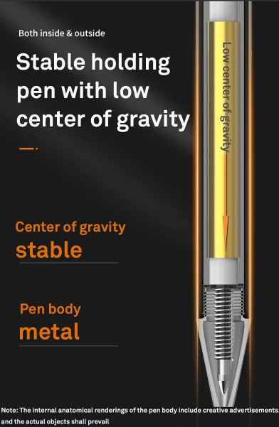 Xiaomi DELI Metal Sign Pen 0.5mm Gel Ink Pens Golden Silver Color Metallic Writing Pen Office Supplies