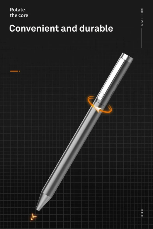 Xiaomi DELI Metal Sign Pen 0.5mm Gel Ink Pens Golden Silver Color Metallic Writing Pen Office Supplies