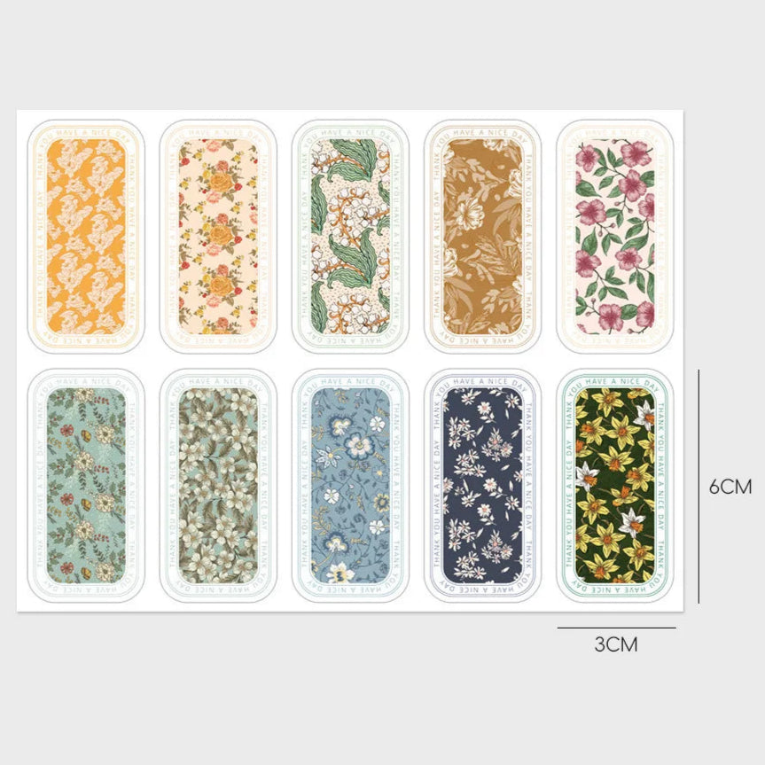Botanical “Happy To See You” Stickers – Elegant Small Business & Gift Box Seals (100pcs)