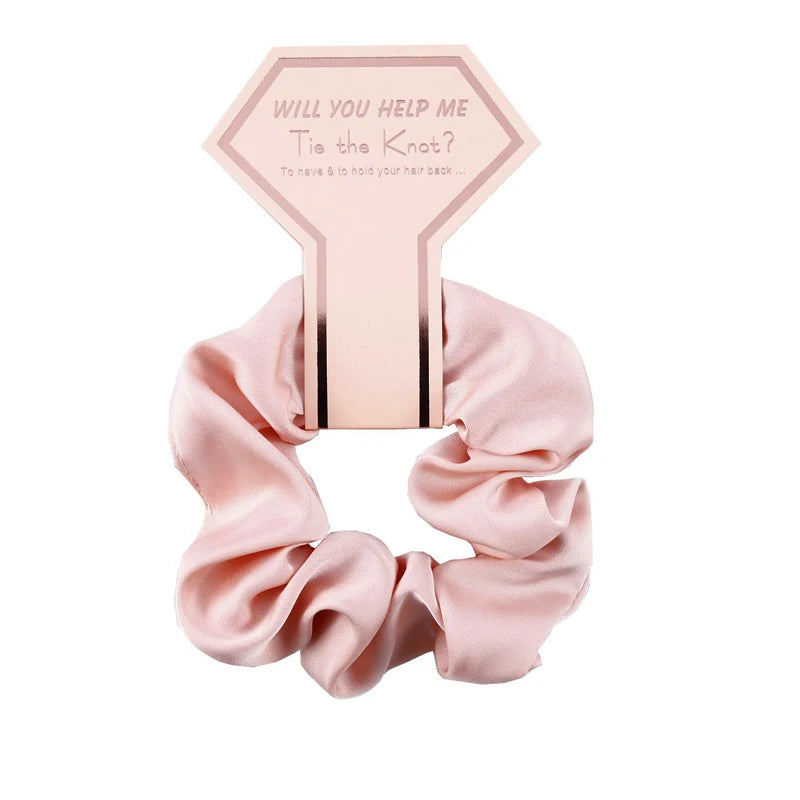 Bridesmaid Satin Scrunchies – Hen Party, Bridal Shower & Wedding Favors