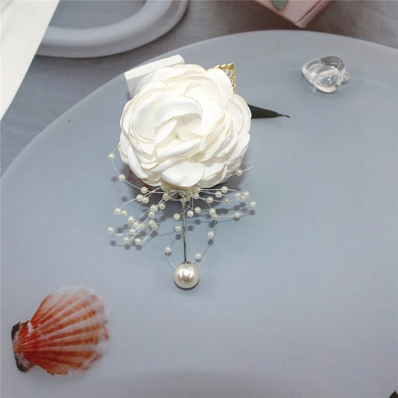 Elegant Rose Wrist Corsage & Boutonniere – Perfect for Weddings, Proms & Formal Events