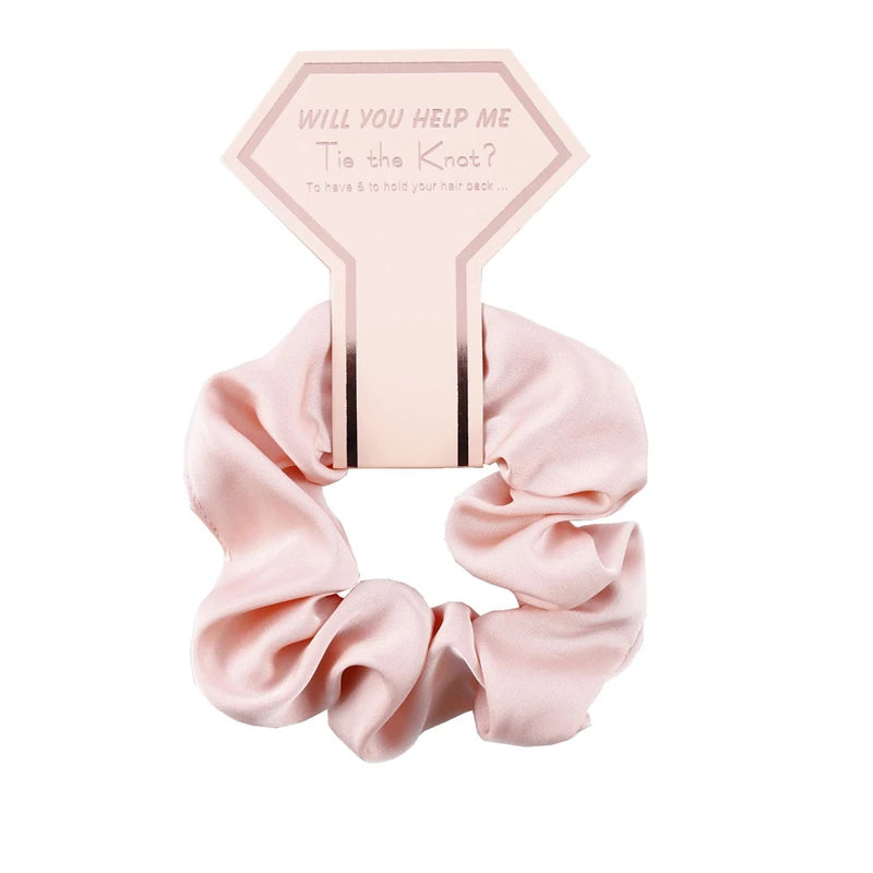 Bridesmaid Satin Scrunchies – Hen Party, Bridal Shower & Wedding Favors
