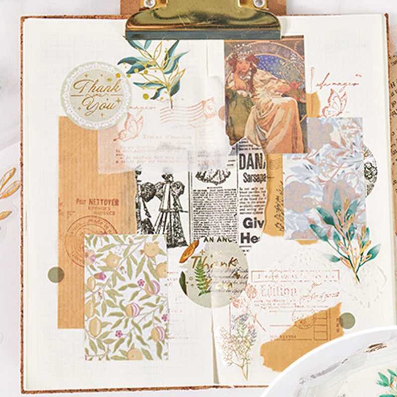 Blossom Dreams PET Sticker Pack – 40 Aesthetic Floral Stickers for DIY Journals, Gifts & Scrapbooks