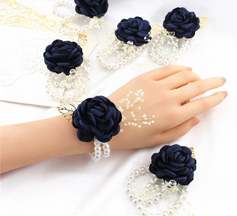 Elegant Rose Wrist Corsage & Boutonniere – Perfect for Weddings, Proms & Formal Events