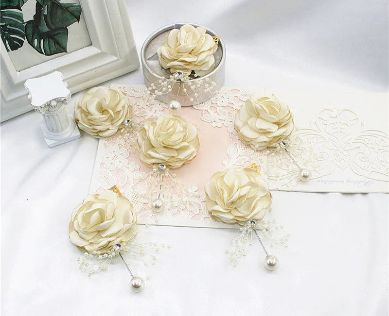 Elegant Rose Wrist Corsage & Boutonniere – Perfect for Weddings, Proms & Formal Events