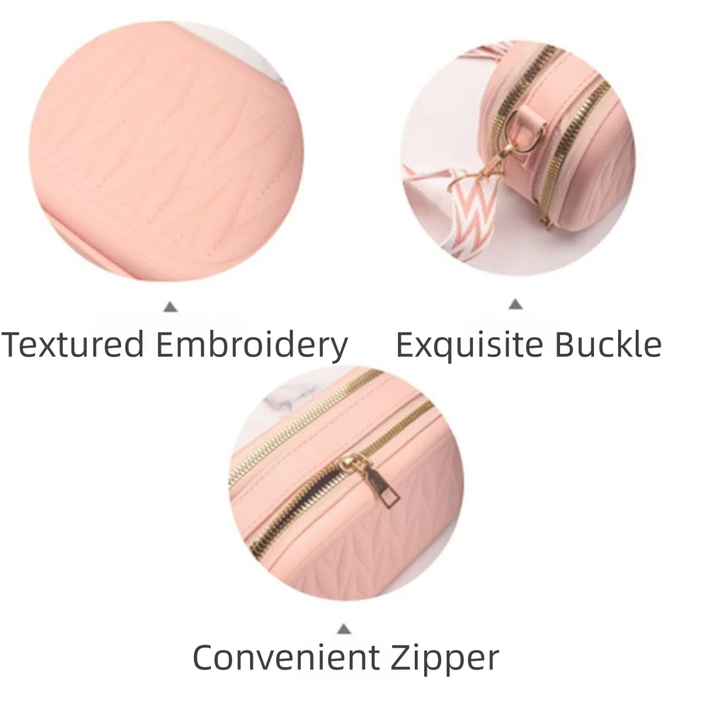 Trendy PU Leather Travel Makeup & Jewellery Organizer Pouch – Crossbody Bag with Strap