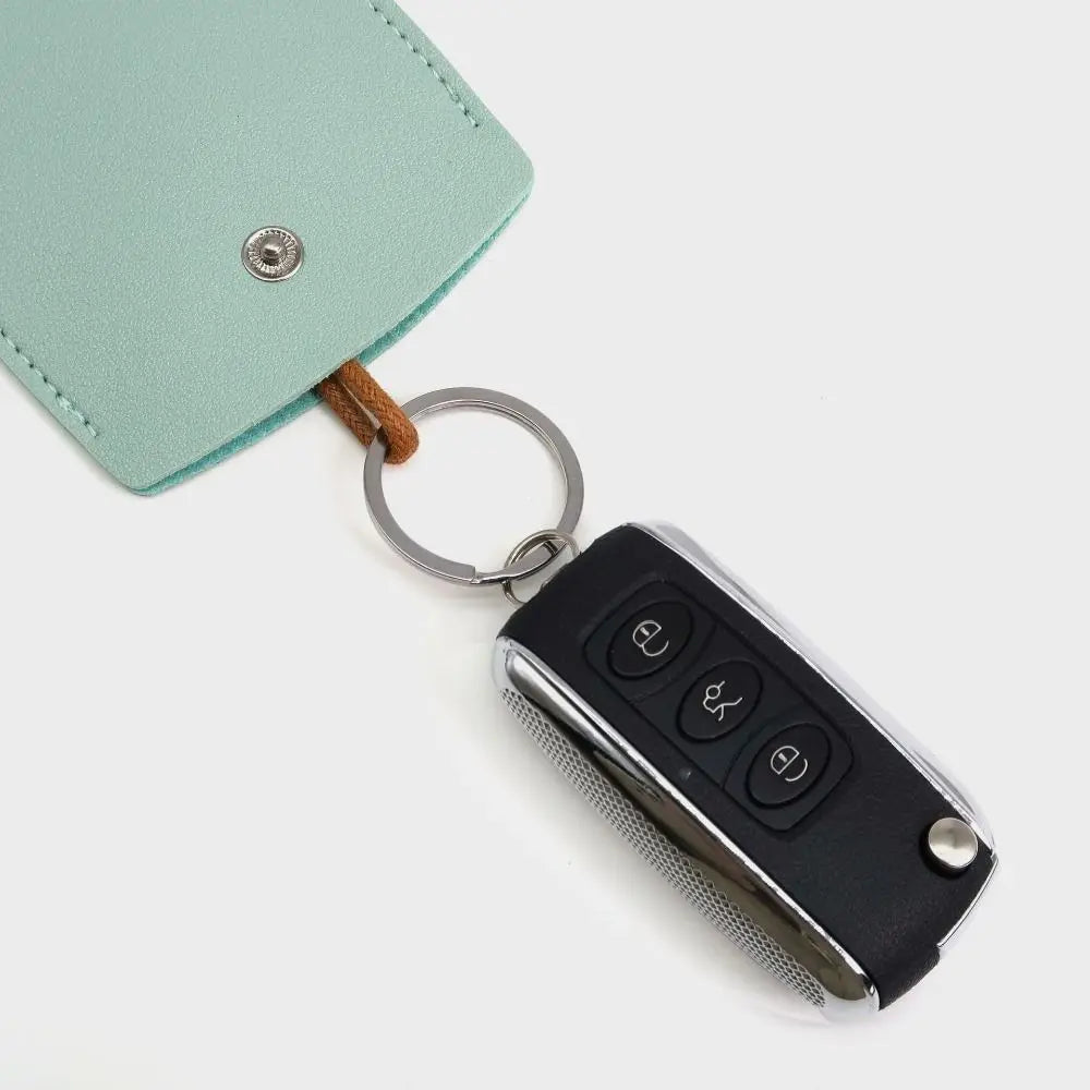 PU Leather Key Holder Pouch – Fashionable Unisex Key Wallet with Ring Cliprs Key Holder