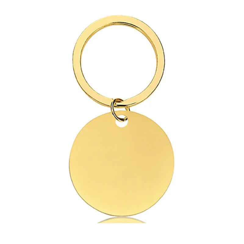 Free Personalized Custom Metal Keychain Stainless Steel Keyring Engraved Name Keychain