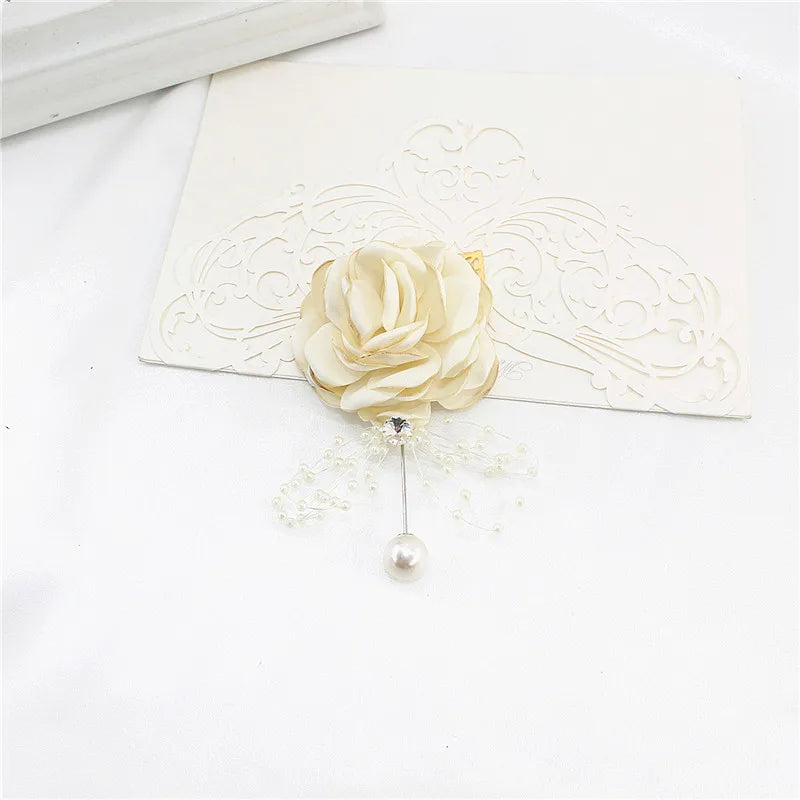 Elegant Rose Wrist Corsage & Boutonniere – Perfect for Weddings, Proms & Formal Events