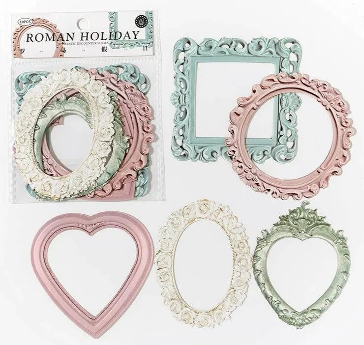 European Vintage Frame Cardstock Set – Retro DIY Paper Craft Collection