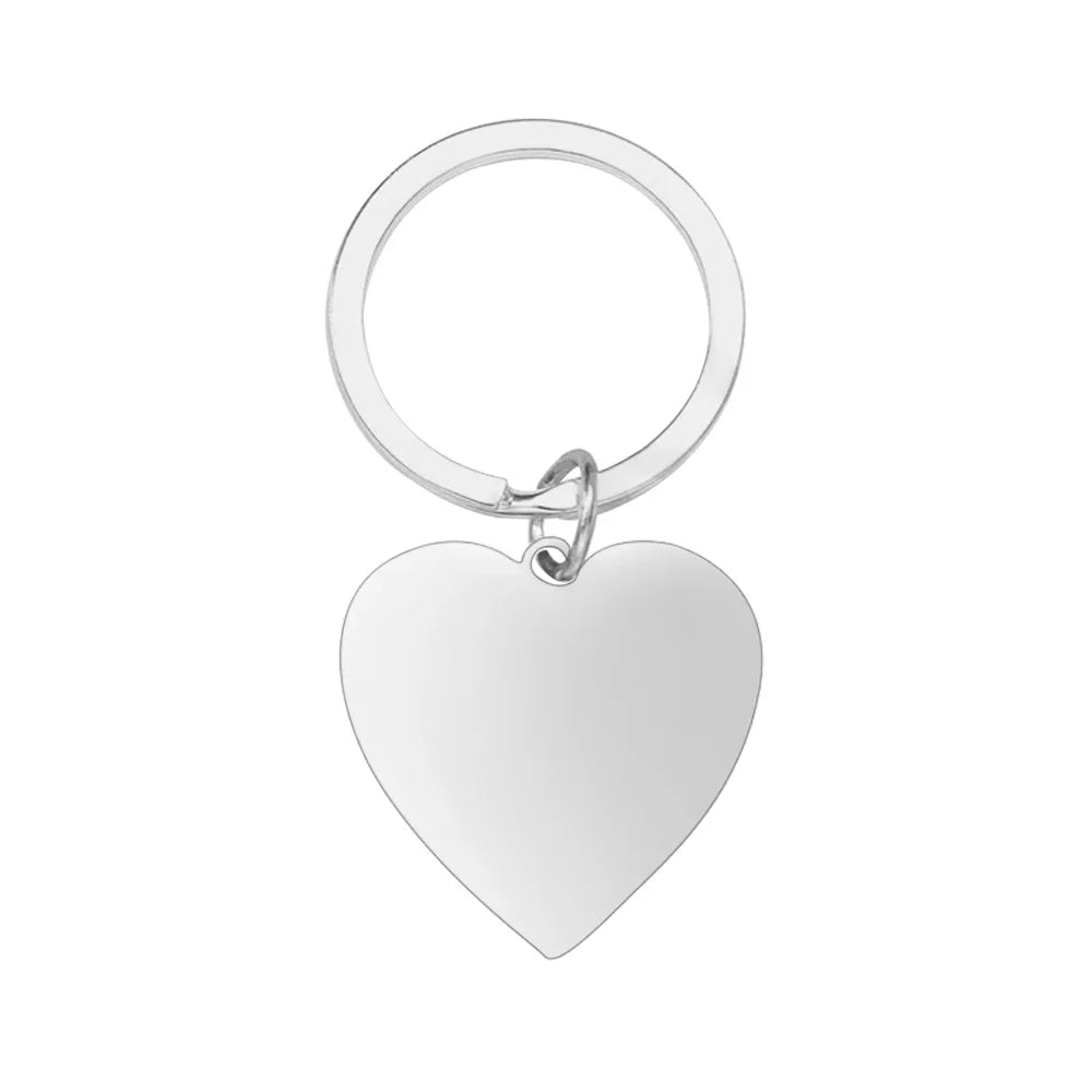 Free Personalized Custom Metal Keychain Stainless Steel Keyring Engraved Name Keychain