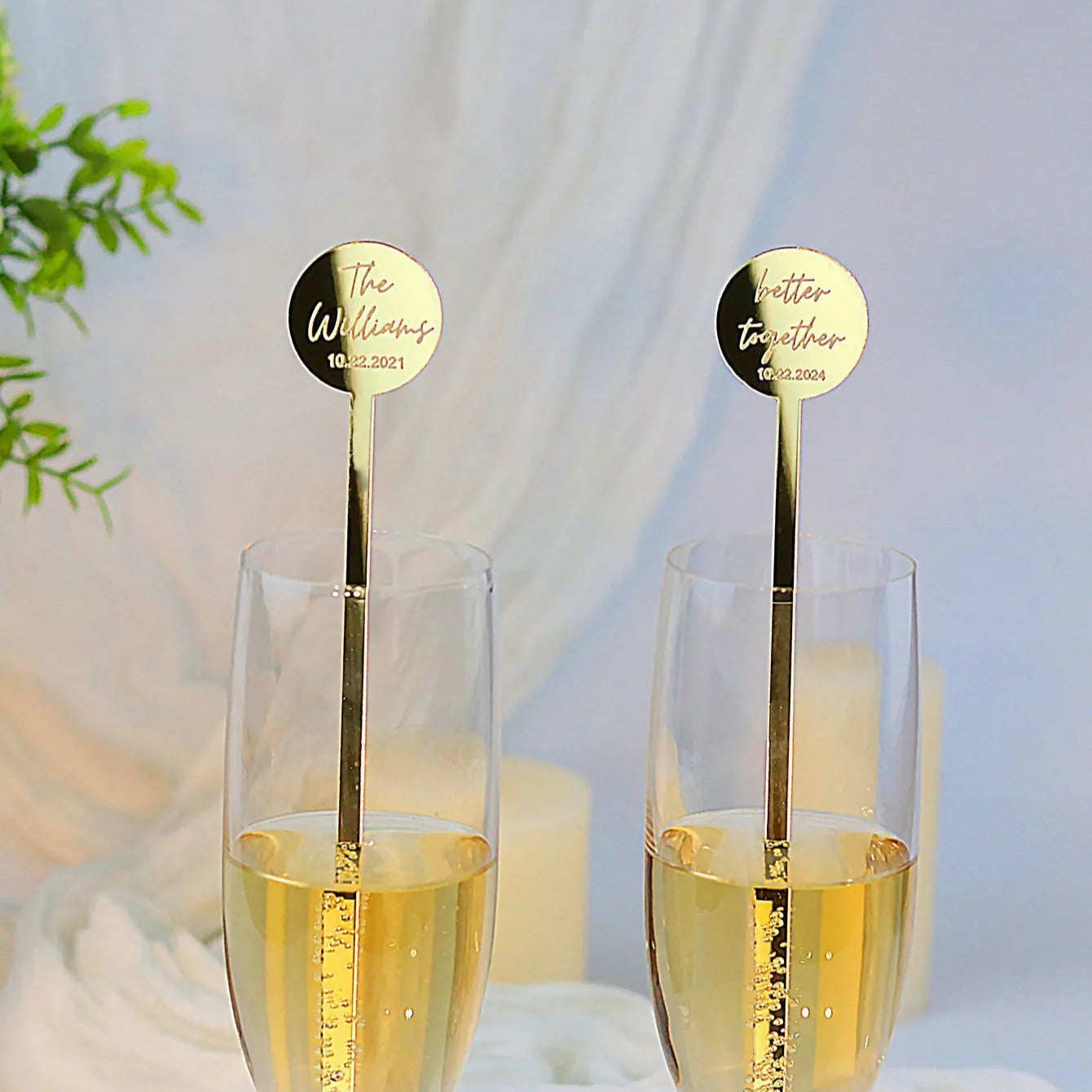 Custom Acrylic Drink Stirrers – Personalized Cocktail & Swizzle Sticks for Weddings & Parties (Set of 10, 20 & 30pcs)