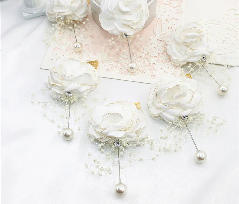 Elegant Rose Wrist Corsage & Boutonniere – Perfect for Weddings, Proms & Formal Events
