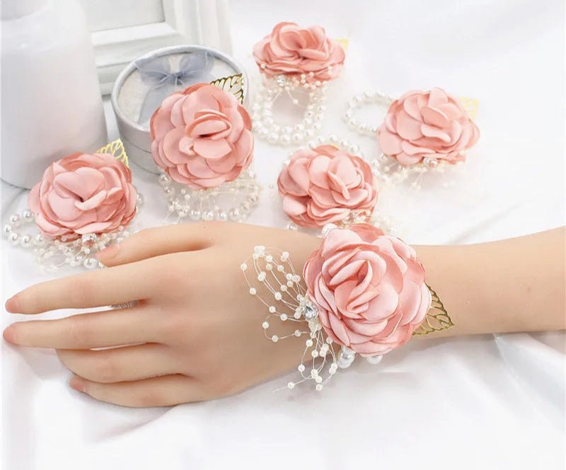 Elegant Rose Wrist Corsage & Boutonniere – Perfect for Weddings, Proms & Formal Events