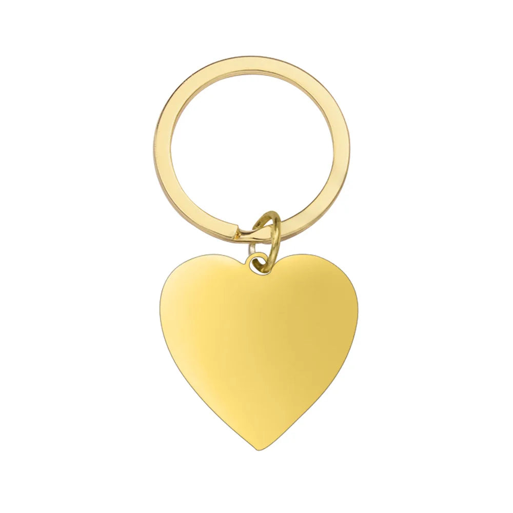 Free Personalized Custom Metal Keychain Stainless Steel Keyring Engraved Name Keychain