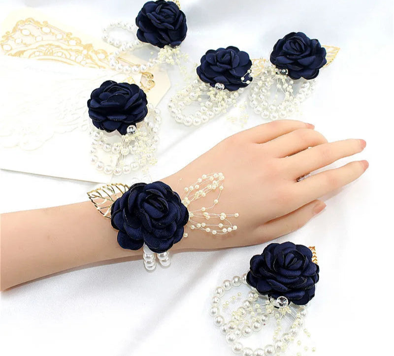 Elegant Rose Wrist Corsage & Boutonniere – Perfect for Weddings, Proms & Formal Events