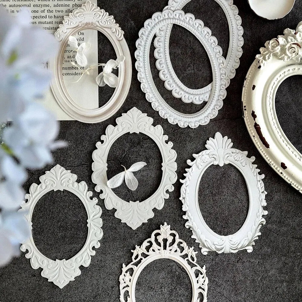 European Vintage Frame Cardstock Set – Retro DIY Paper Craft Collection