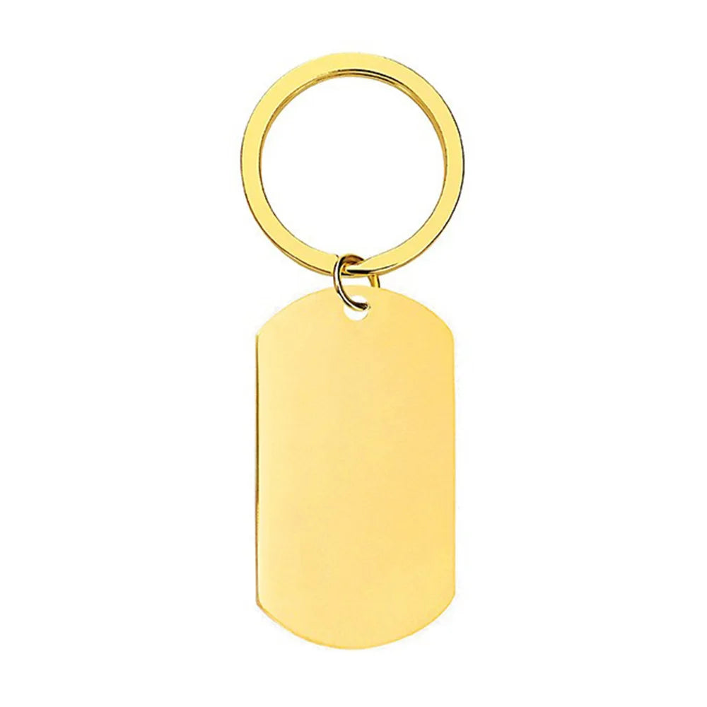 Free Personalized Custom Metal Keychain Stainless Steel Keyring Engraved Name Keychain