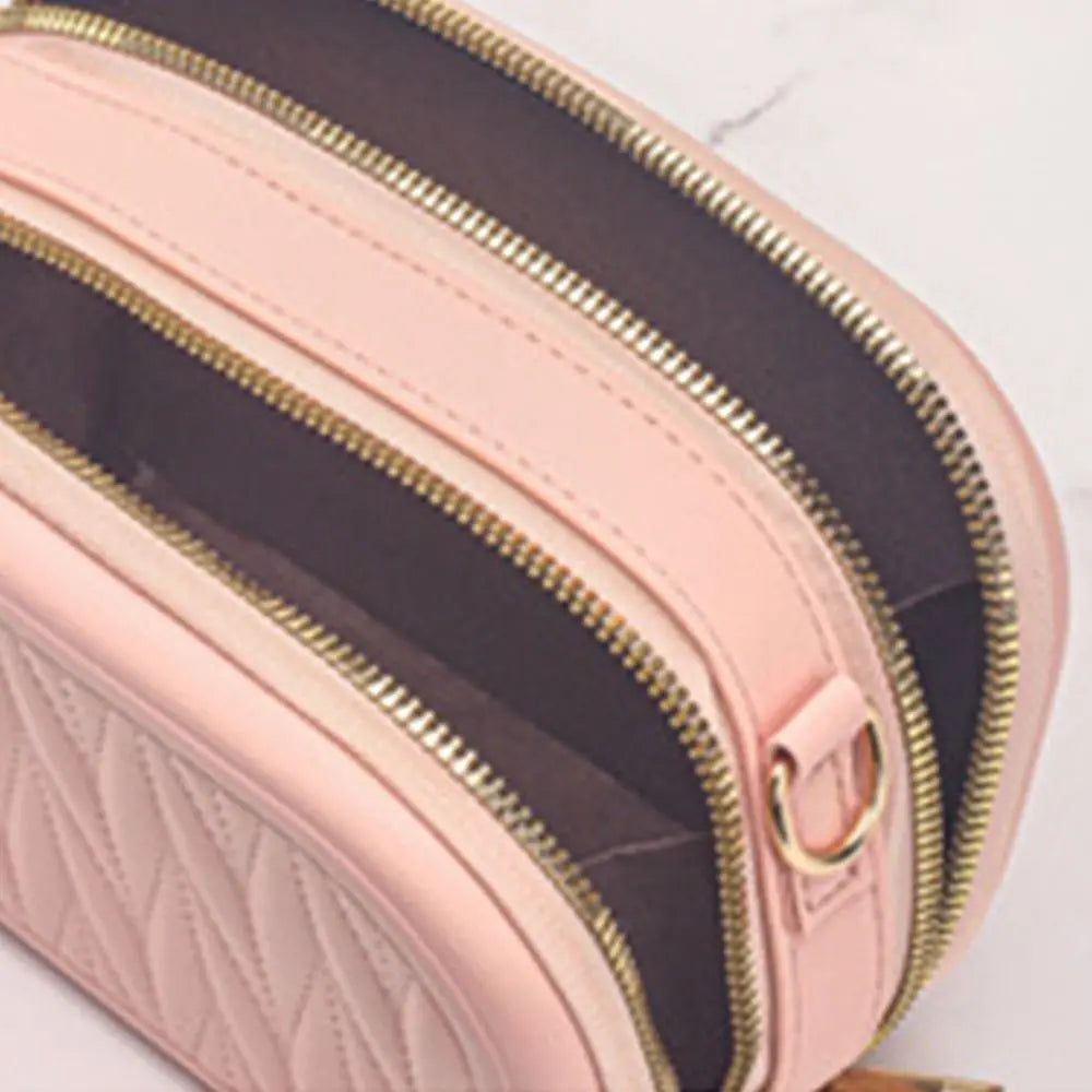 Trendy PU Leather Travel Makeup & Jewellery Organizer Pouch – Crossbody Bag with Strap