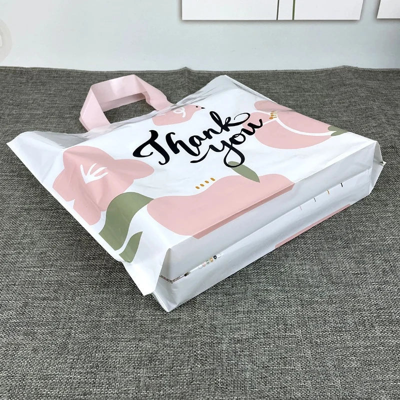 50pcs Floral “Thank You” Gift Bags – Wedding, Birthday & Party Favor Packaging