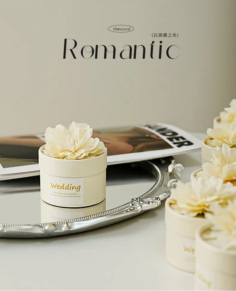 Floral Cylindrical Candy Gift Boxes – Wedding & Party Favor Packaging (10/20/30pcs)