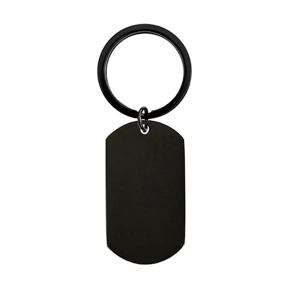 Free Personalized Custom Metal Keychain Stainless Steel Keyring Engraved Name Keychain