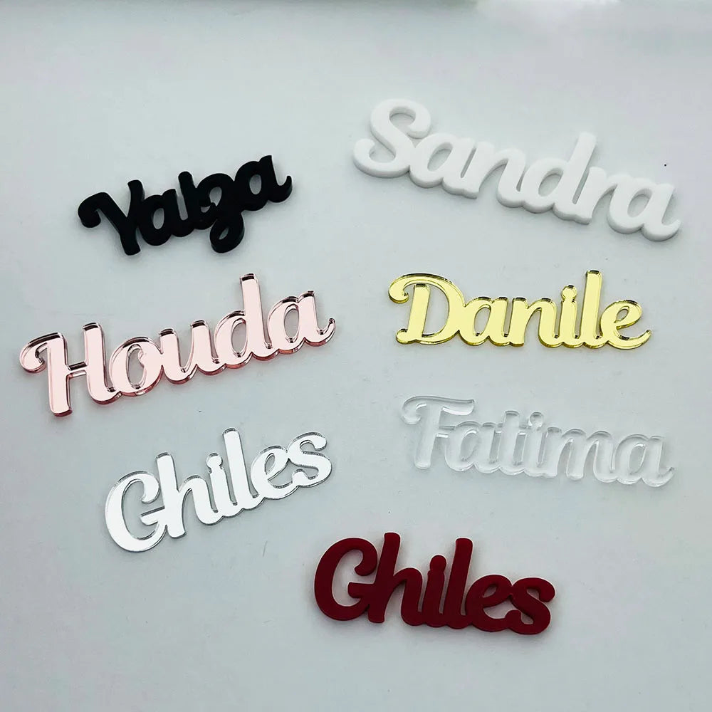 Custom Acrylic Name Place Cards – Personalized Wedding & Event Table Markers (20/50/100pcs)