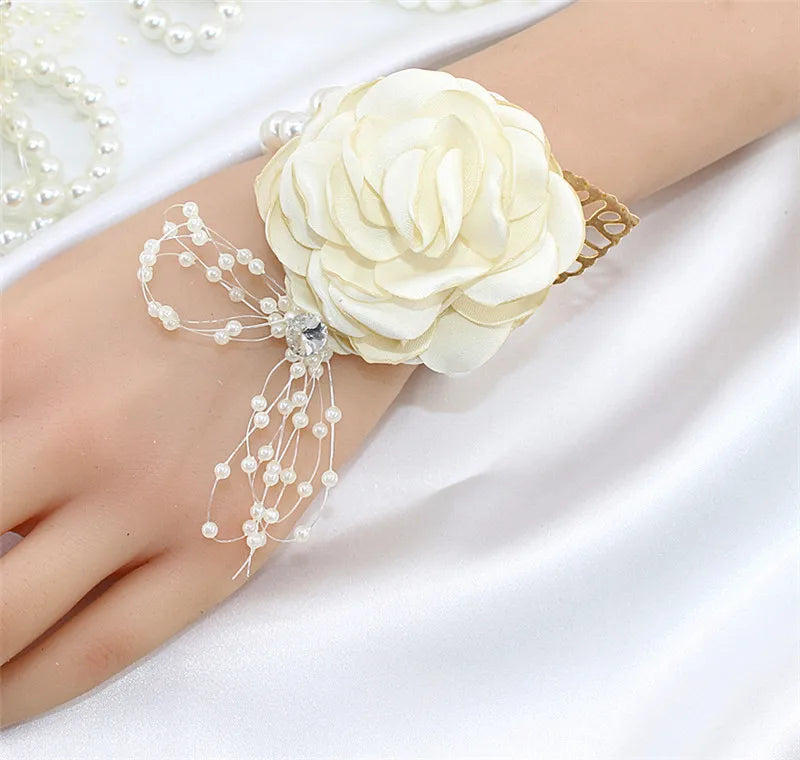 Elegant Rose Wrist Corsage & Boutonniere – Perfect for Weddings, Proms & Formal Events