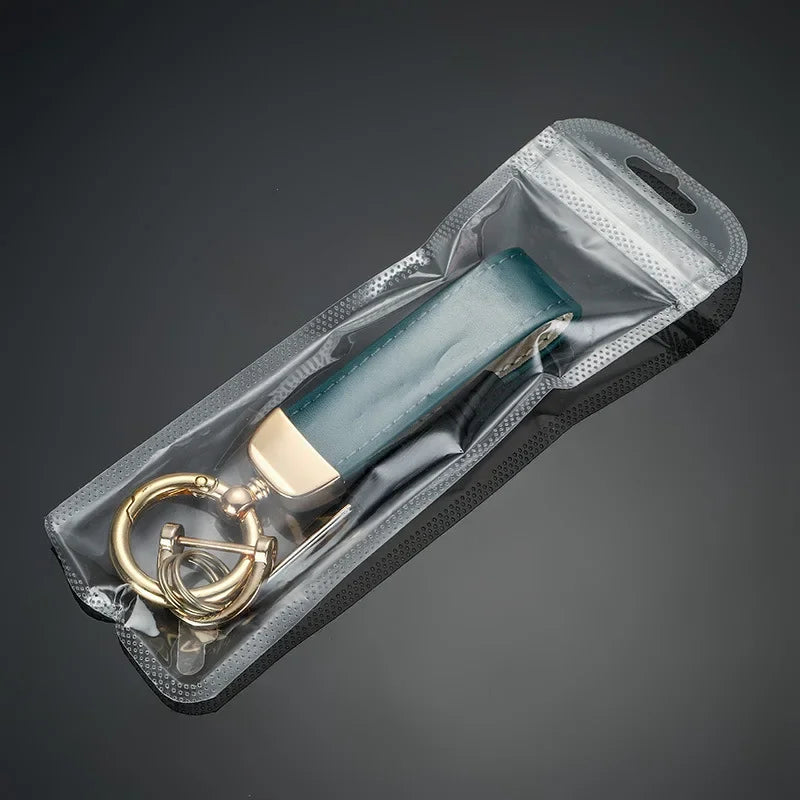 Custom Leather Keychain with Gift Box Personalized LOGO Name Numbers Vintage Keyring Laser Engraved Car Key Chain Holder