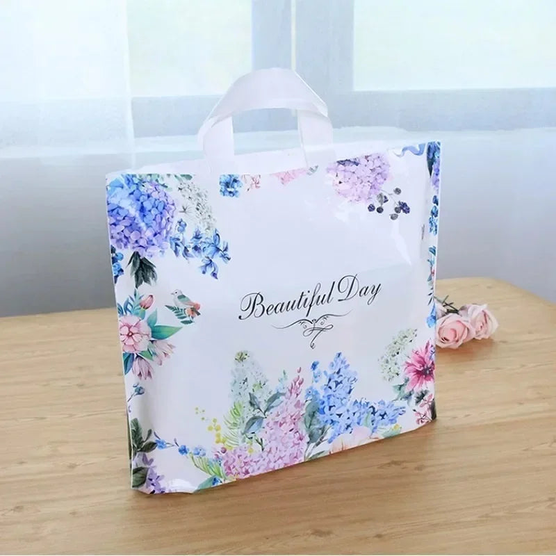 50pcs Floral “Thank You” Gift Bags – Wedding, Birthday & Party Favor Packaging