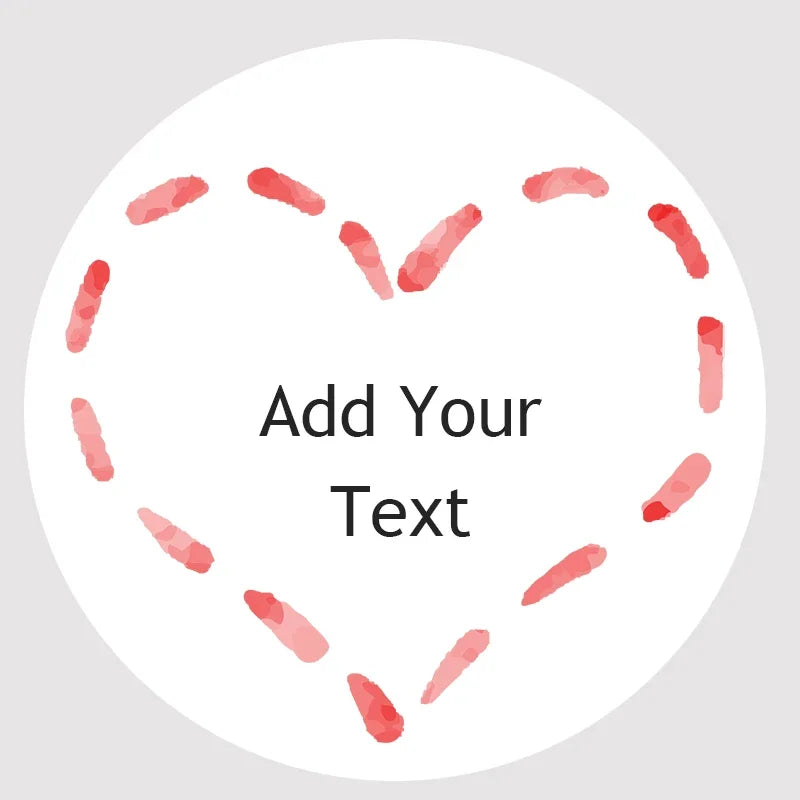 Custom Floral Frame Design Stickers – Personalized Round Labels for Weddings, Gifts & Packaging (100pcs)