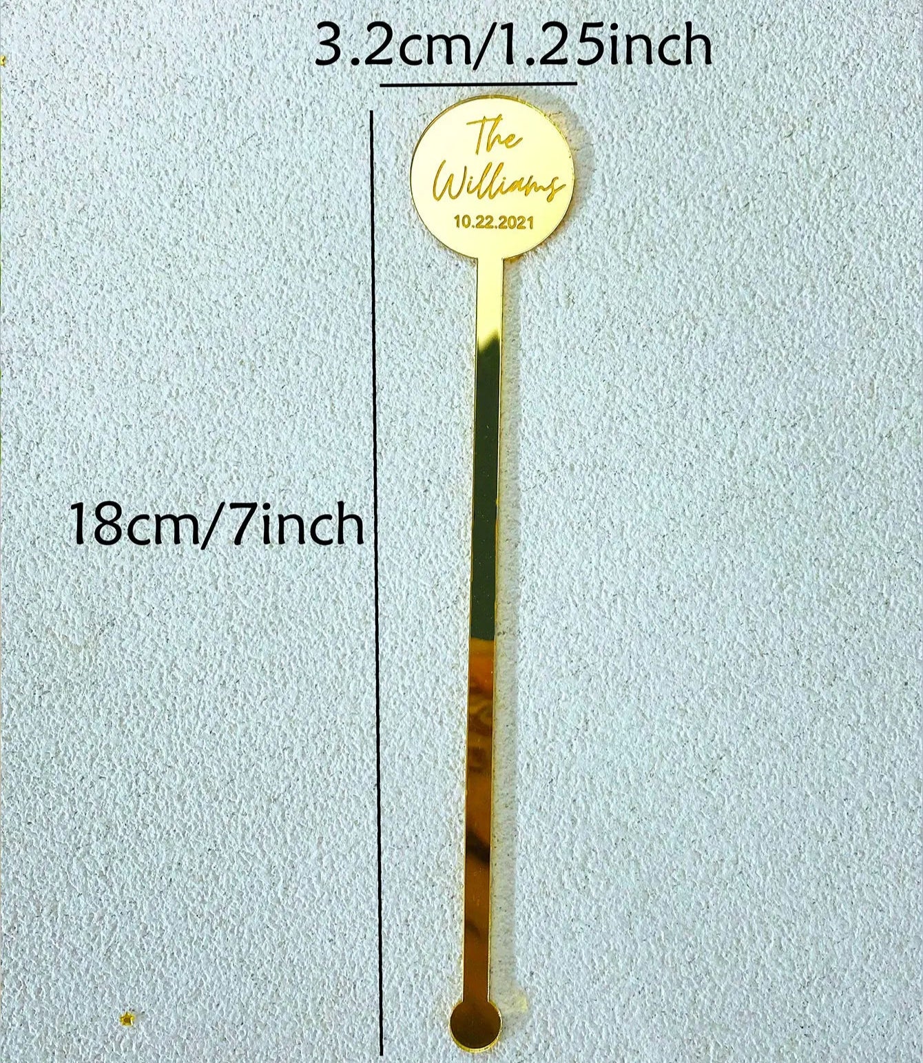 Custom Acrylic Drink Stirrers – Personalized Cocktail & Swizzle Sticks for Weddings & Parties (Set of 10, 20 & 30pcs)