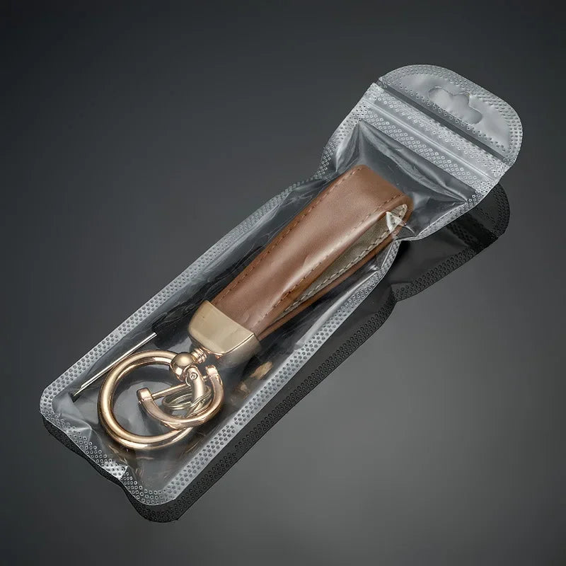 Custom Leather Keychain with Gift Box Personalized LOGO Name Numbers Vintage Keyring Laser Engraved Car Key Chain Holder