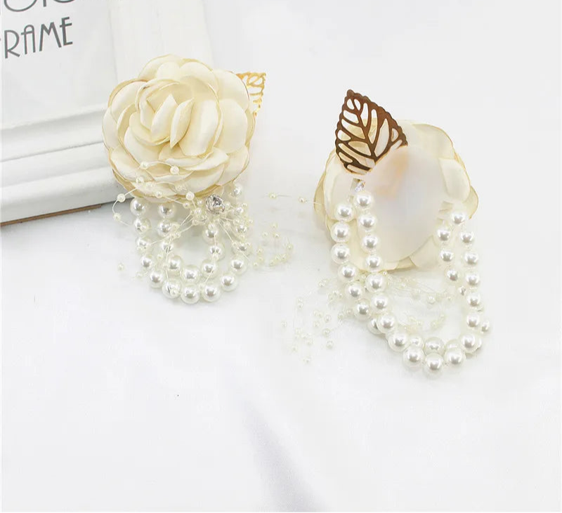 Elegant Rose Wrist Corsage & Boutonniere – Perfect for Weddings, Proms & Formal Events