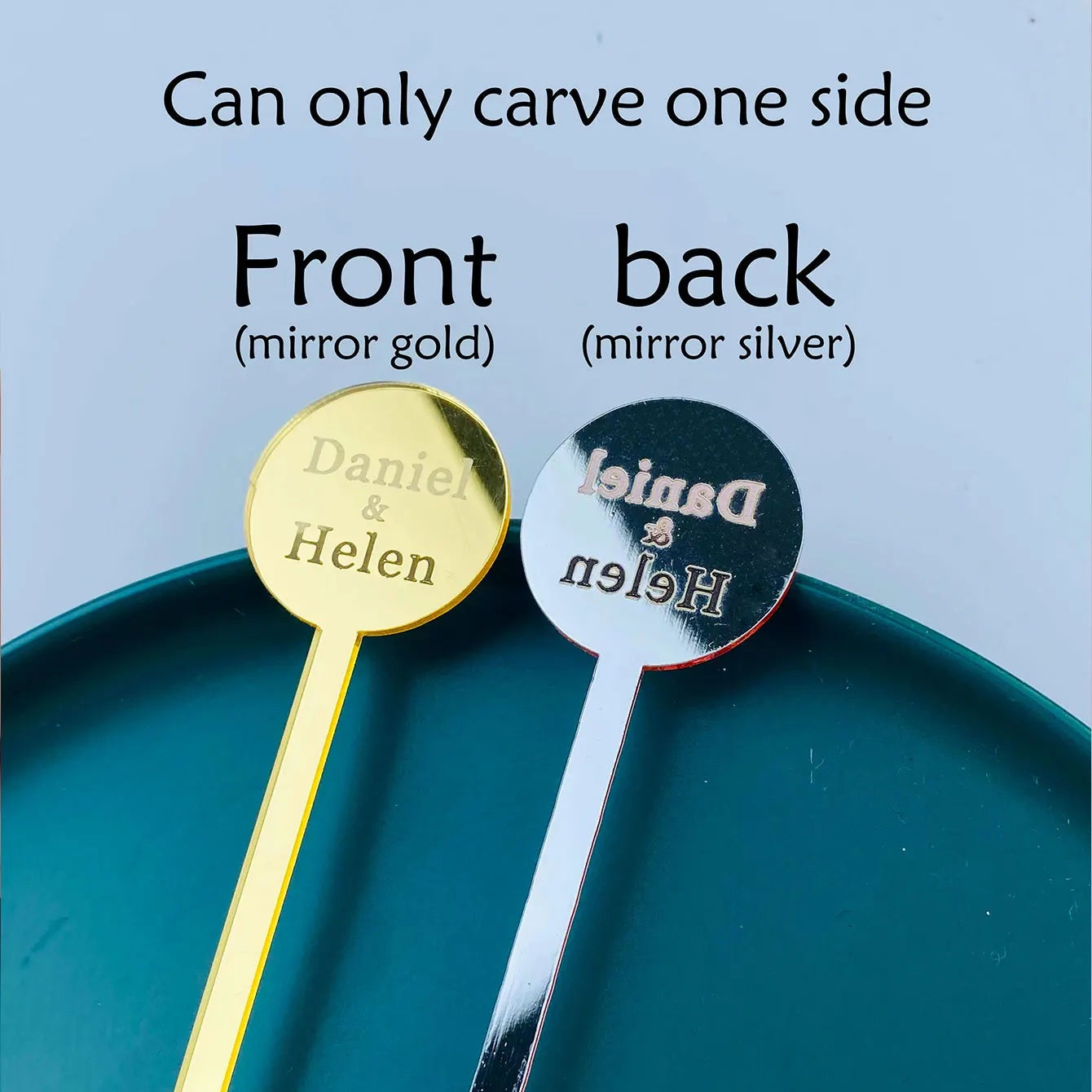 Custom Acrylic Drink Stirrers – Personalized Cocktail & Swizzle Sticks for Weddings & Parties (Set of 10, 20 & 30pcs)
