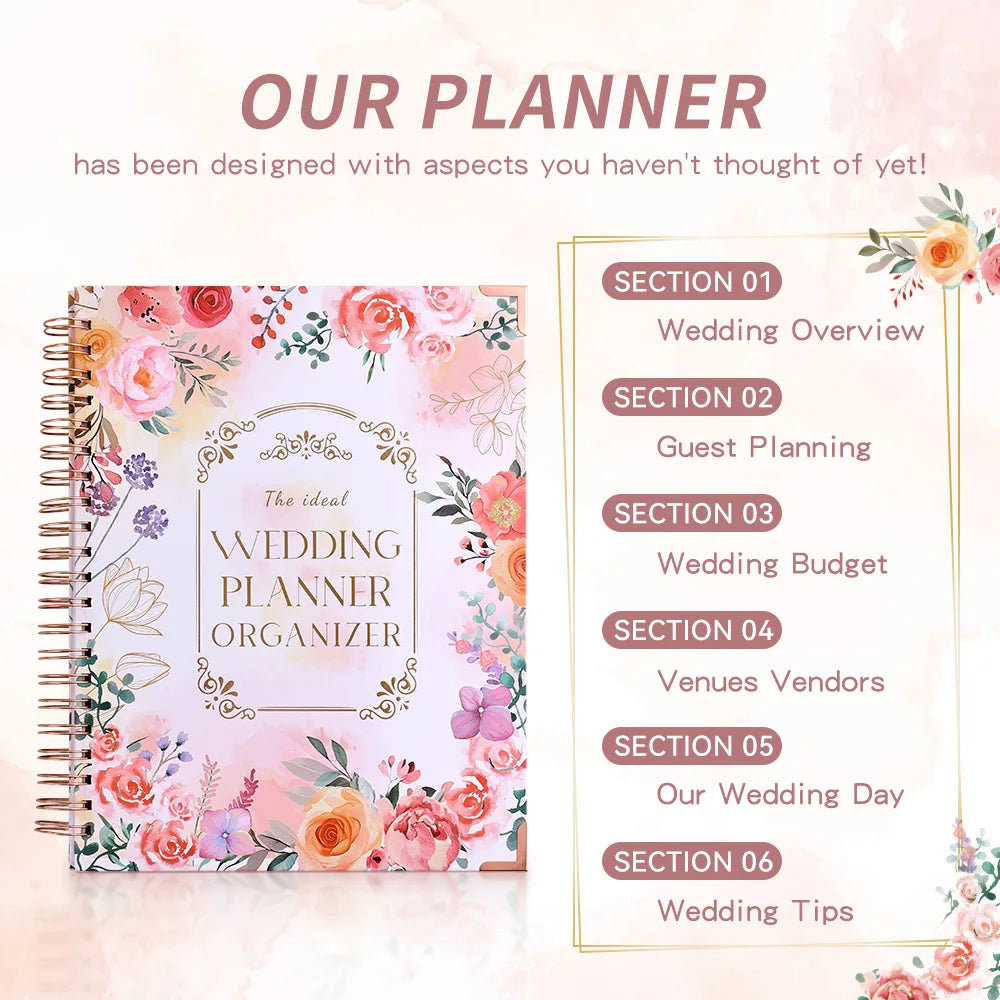 Your Perfect Day Wedding Planner – 132-Page Bride’s Organizer Journal with Budget Tips & Checklists
