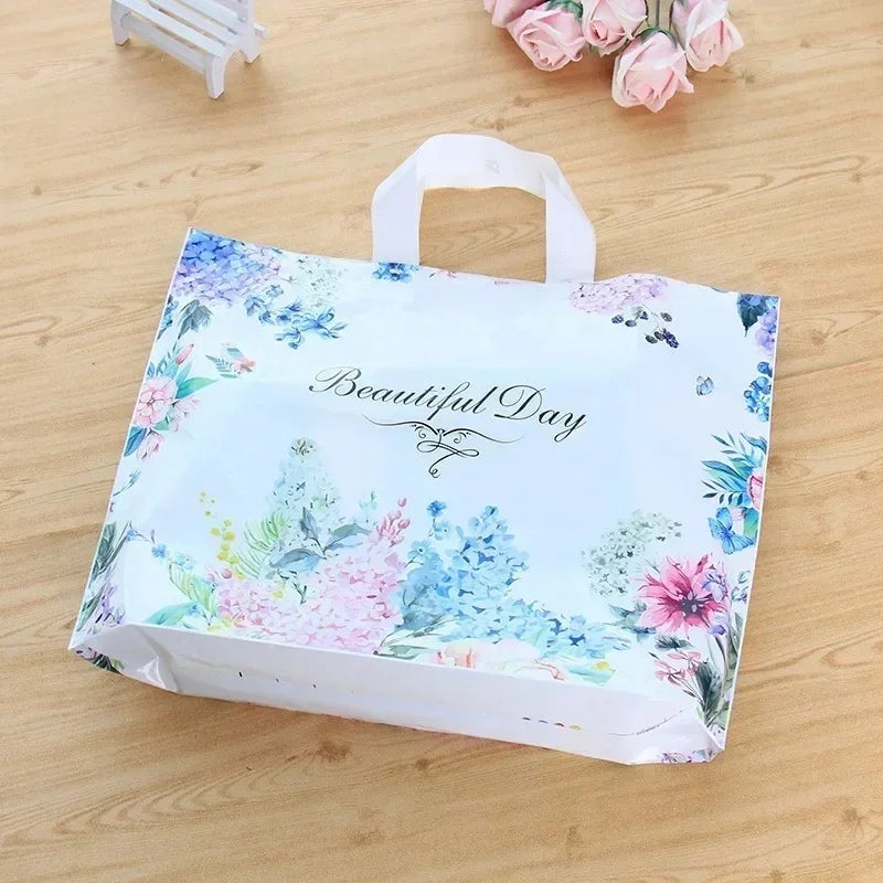 50pcs Floral “Thank You” Gift Bags – Wedding, Birthday & Party Favor Packaging