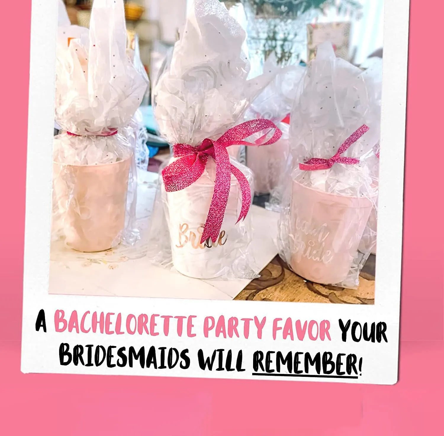 Team Bride & Bride Plastic Cups – Bachelorette Party & Bridal Shower Drinkware Set