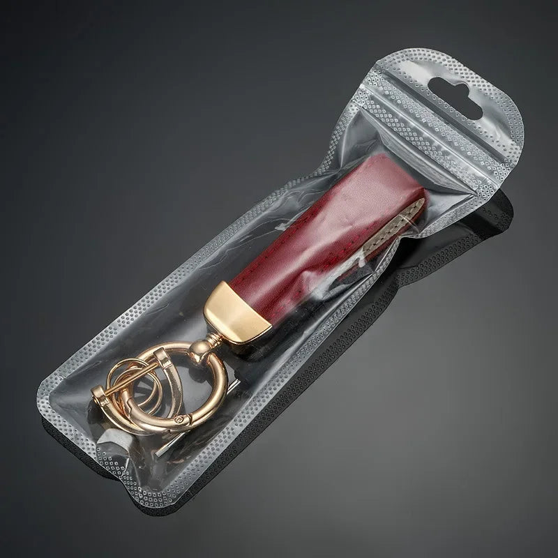 Custom Leather Keychain with Gift Box Personalized LOGO Name Numbers Vintage Keyring Laser Engraved Car Key Chain Holder