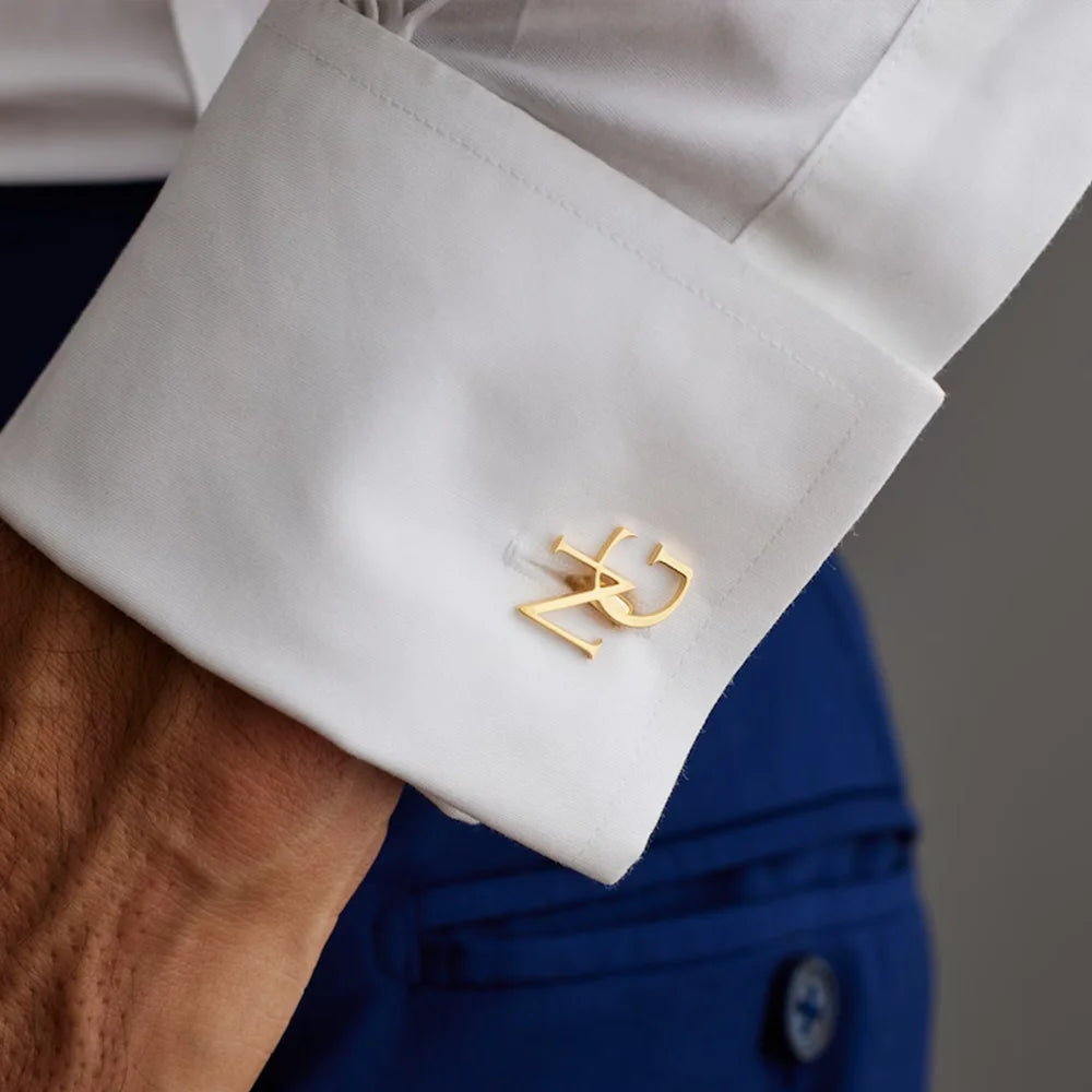Customized Groom Cufflinks – Personalized Initials, Best Man Gift, Elegant Wedding Jewellery, Personalized Jewellery, Gift for Husband, Father's Day Gift