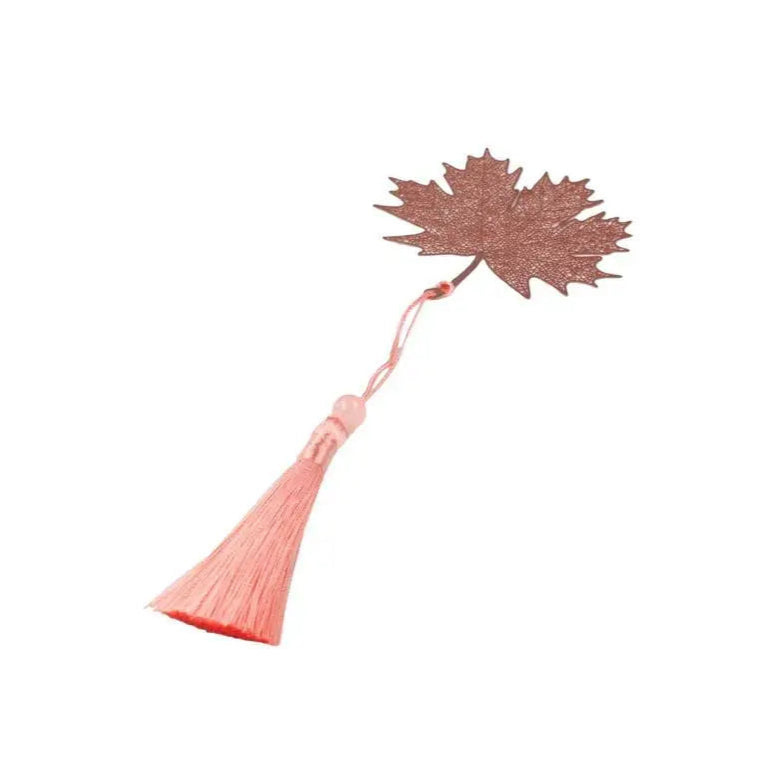 Elegant Metal Bookmark with Tassel – Hollow Leaf & Flower Design for Readers and Gift Lovers
