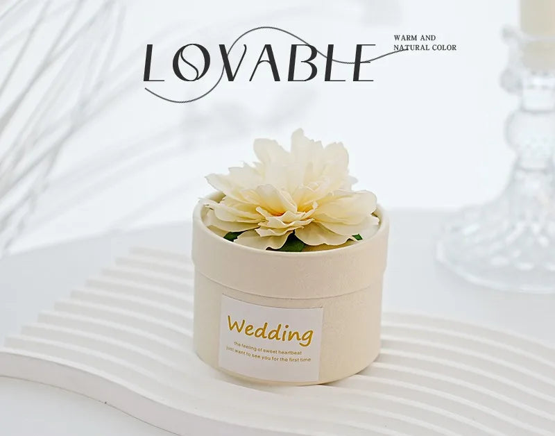 Floral Cylindrical Candy Gift Boxes – Wedding & Party Favor Packaging (10/20/30pcs)