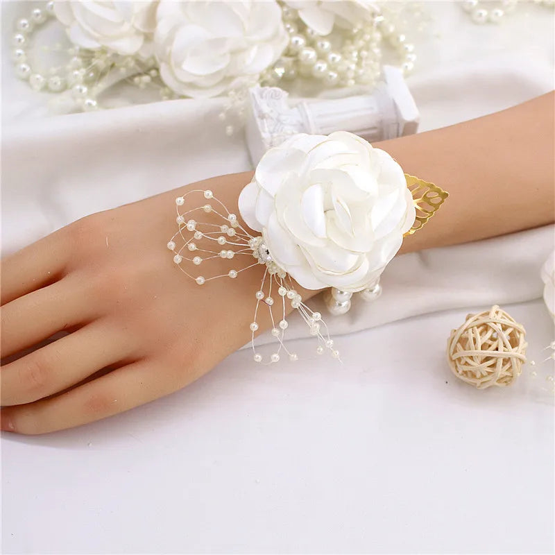 Elegant Rose Wrist Corsage & Boutonniere – Perfect for Weddings, Proms & Formal Events
