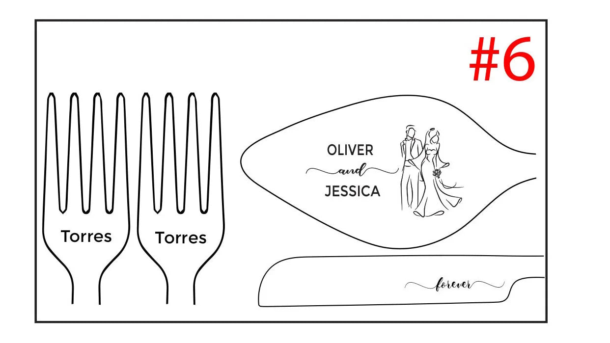 Personalized Wedding Cake Cutting Set – Custom Engraved Knife, Shovel & Fork Gift for Weddings, Anniversaries & Bridal Showers